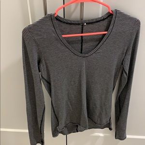 A lululemon striped long- sleeve